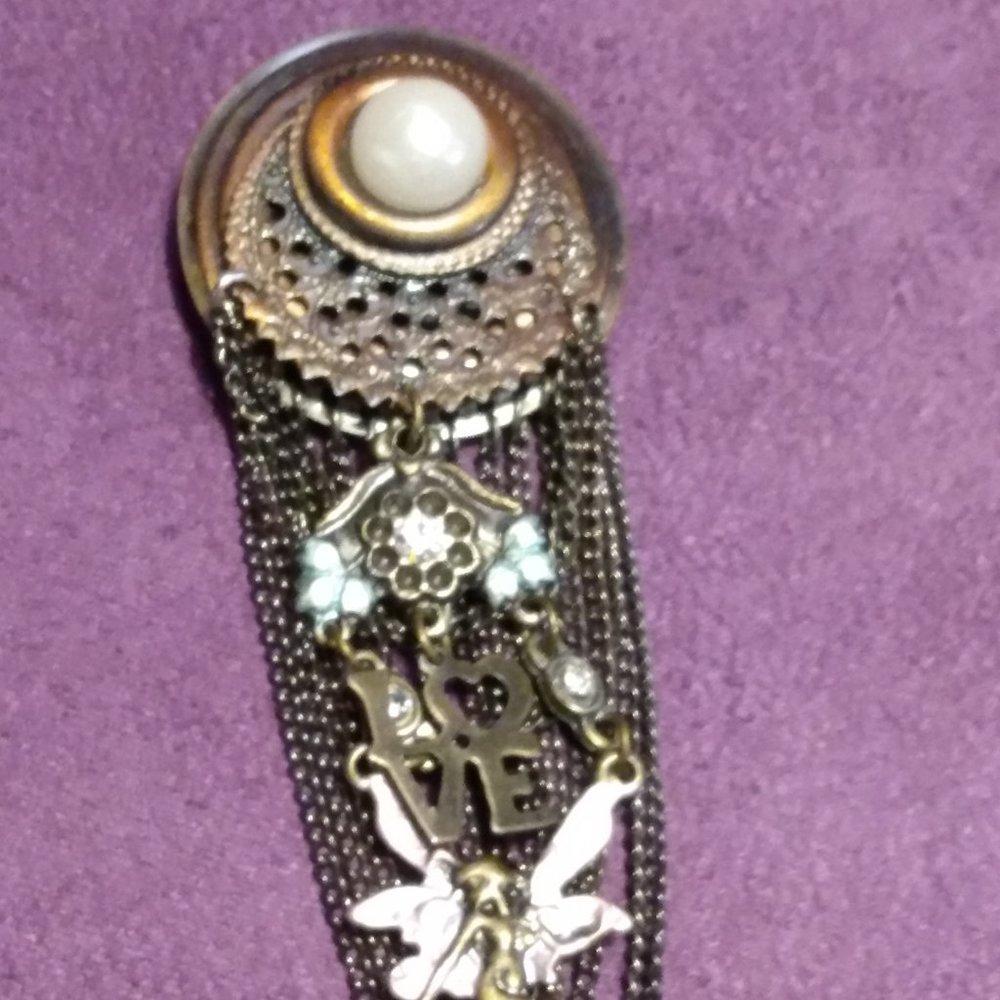 Fairy Snap Pendant with faux pearl
